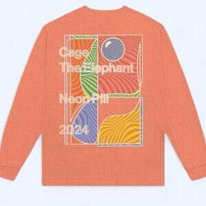 Cage the Elephant Neon Pill Tour Long Sleeve Tee 2024 Band Shirt Long Sleeve Med